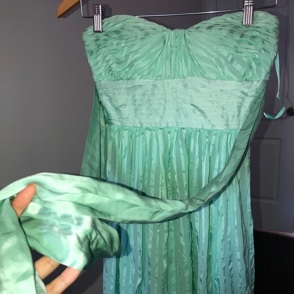 BCBG Alicia Silk Charmeuse Sash Gown - Picture 2 of 4